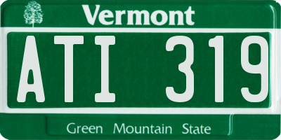 VT license plate ATI319