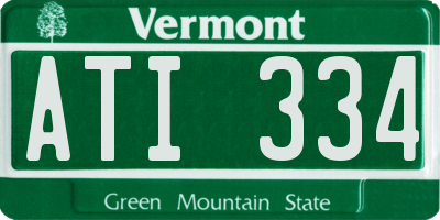 VT license plate ATI334