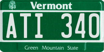 VT license plate ATI340