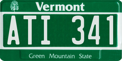 VT license plate ATI341
