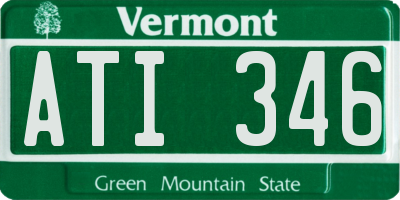 VT license plate ATI346