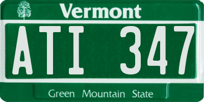VT license plate ATI347