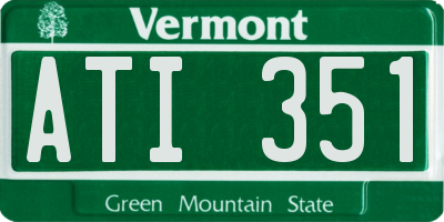 VT license plate ATI351