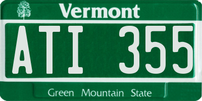 VT license plate ATI355