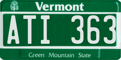 VT license plate ATI363