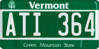 VT license plate ATI364