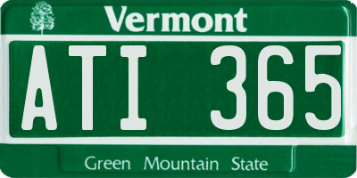 VT license plate ATI365