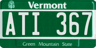 VT license plate ATI367