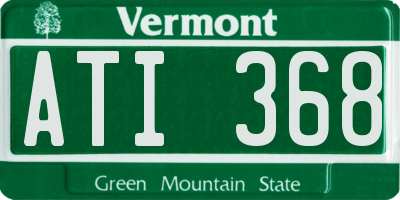 VT license plate ATI368