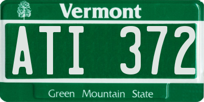 VT license plate ATI372