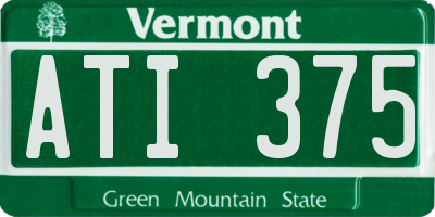 VT license plate ATI375