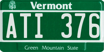 VT license plate ATI376