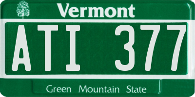 VT license plate ATI377