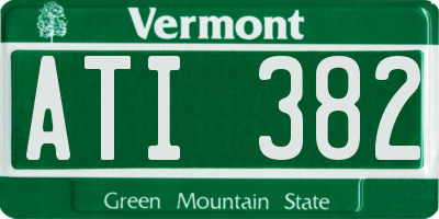 VT license plate ATI382