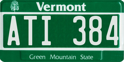 VT license plate ATI384