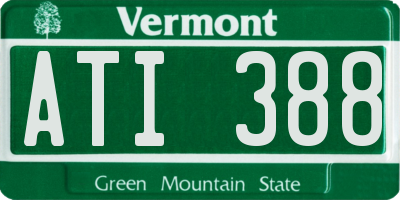 VT license plate ATI388