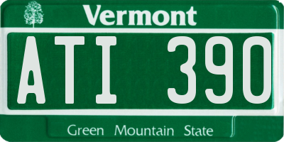 VT license plate ATI390