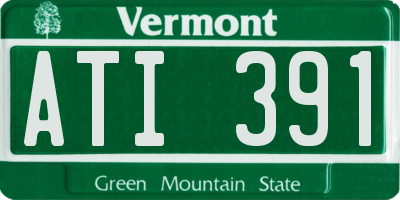 VT license plate ATI391