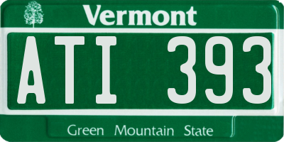 VT license plate ATI393