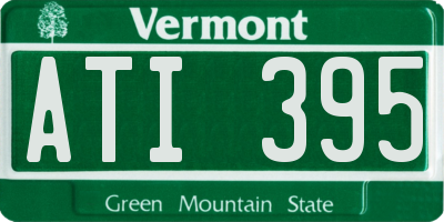 VT license plate ATI395