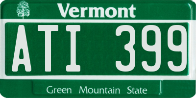 VT license plate ATI399