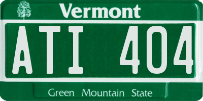 VT license plate ATI404