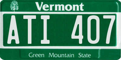 VT license plate ATI407