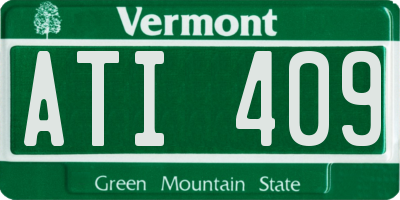 VT license plate ATI409