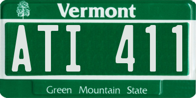 VT license plate ATI411