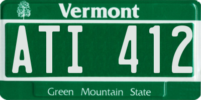 VT license plate ATI412