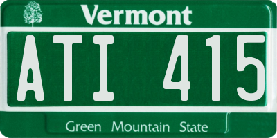 VT license plate ATI415