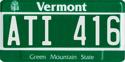 VT license plate ATI416
