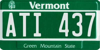 VT license plate ATI437