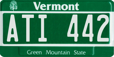 VT license plate ATI442