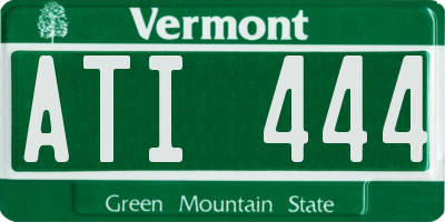 VT license plate ATI444