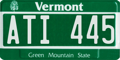 VT license plate ATI445