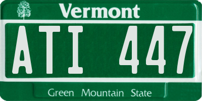 VT license plate ATI447