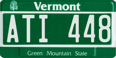 VT license plate ATI448