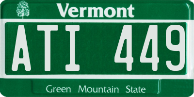 VT license plate ATI449