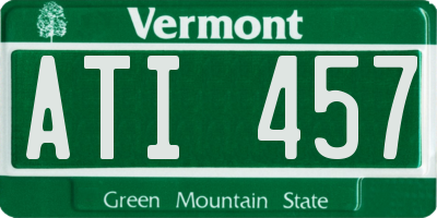 VT license plate ATI457