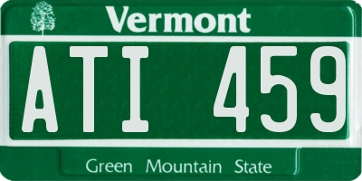 VT license plate ATI459
