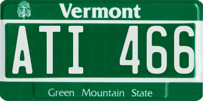 VT license plate ATI466
