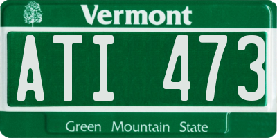 VT license plate ATI473
