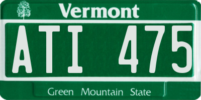 VT license plate ATI475