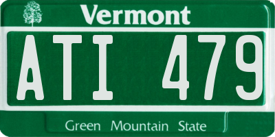 VT license plate ATI479