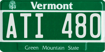 VT license plate ATI480