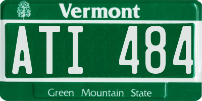VT license plate ATI484