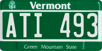 VT license plate ATI493