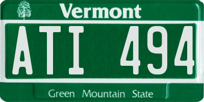 VT license plate ATI494
