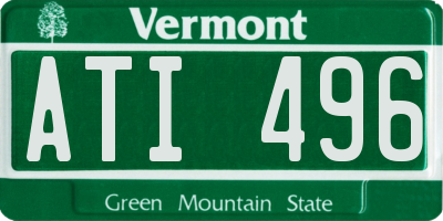VT license plate ATI496